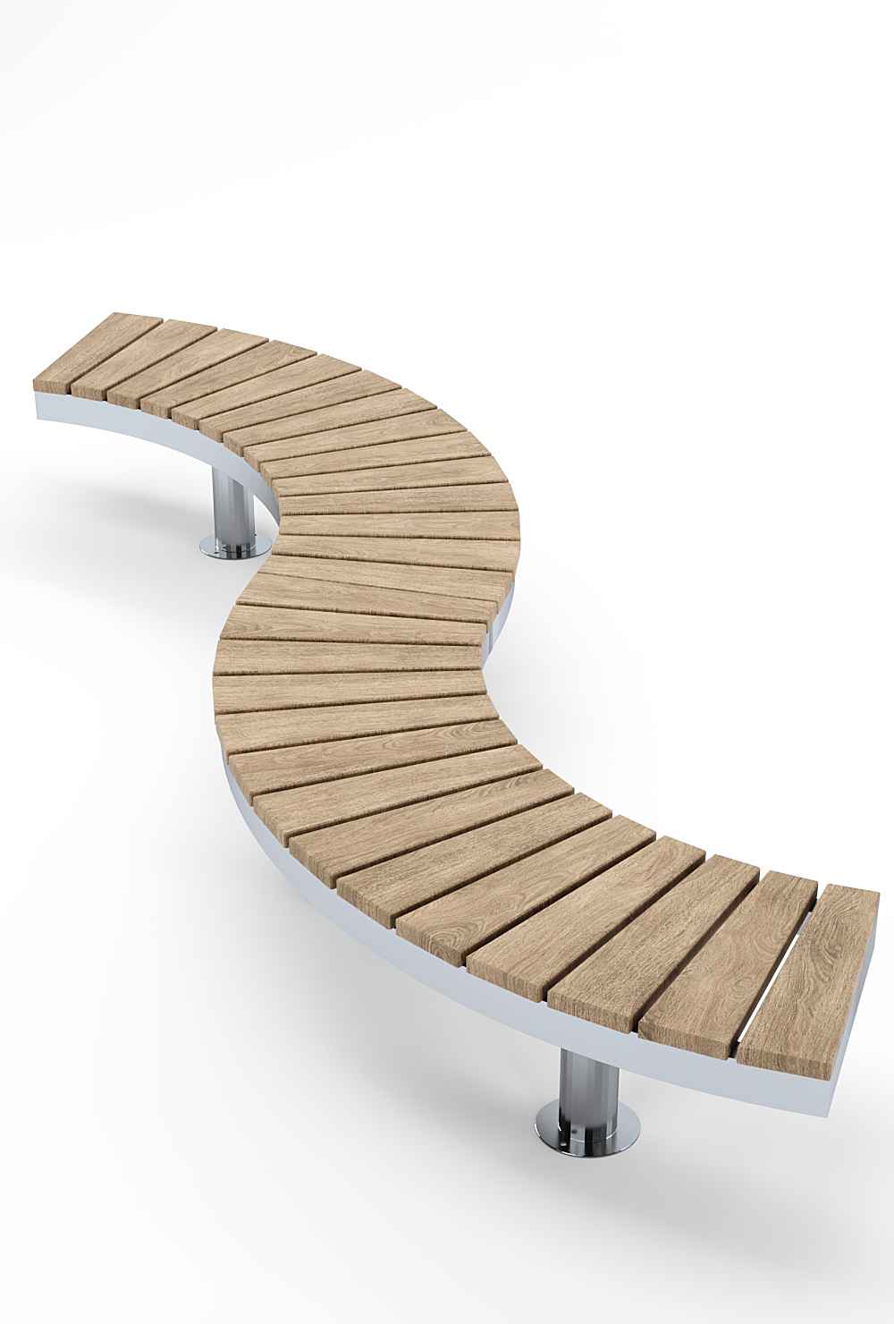 Chronos bench in hardwood Factory Furniture