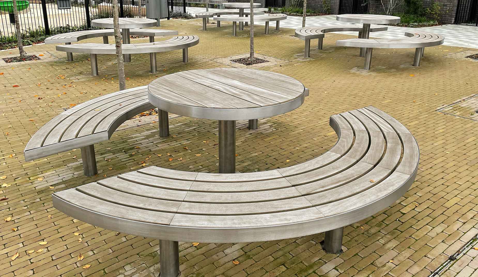 Tree Access bench in hardwood Factory Furniture
