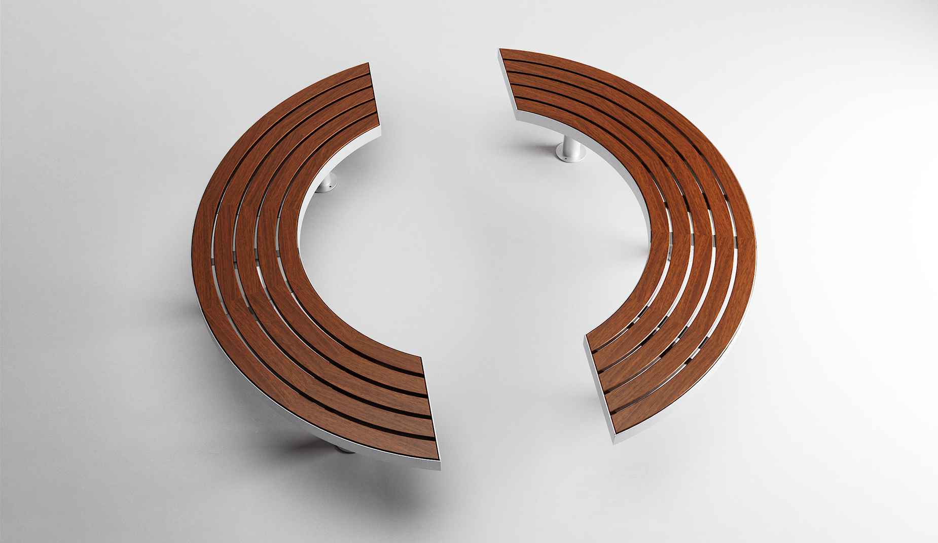 Tree Access bench in hardwood Factory Furniture