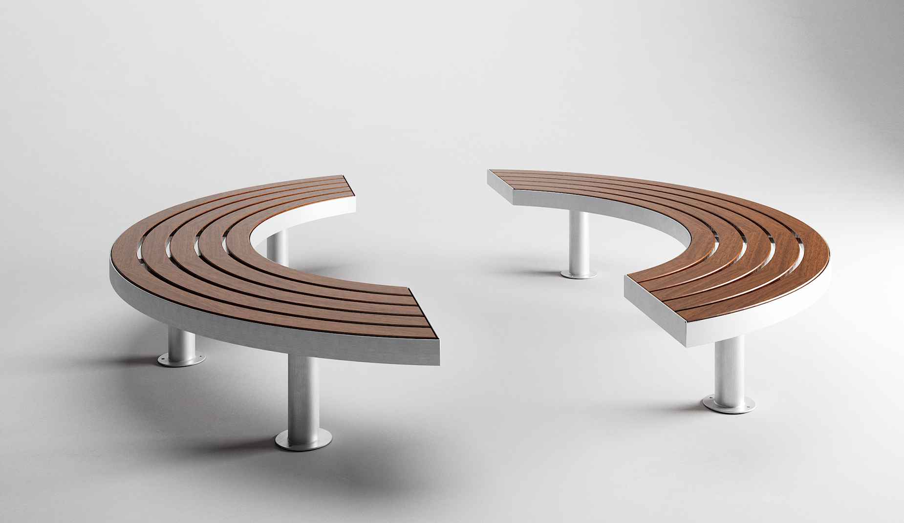 Tree Access bench in hardwood Factory Furniture