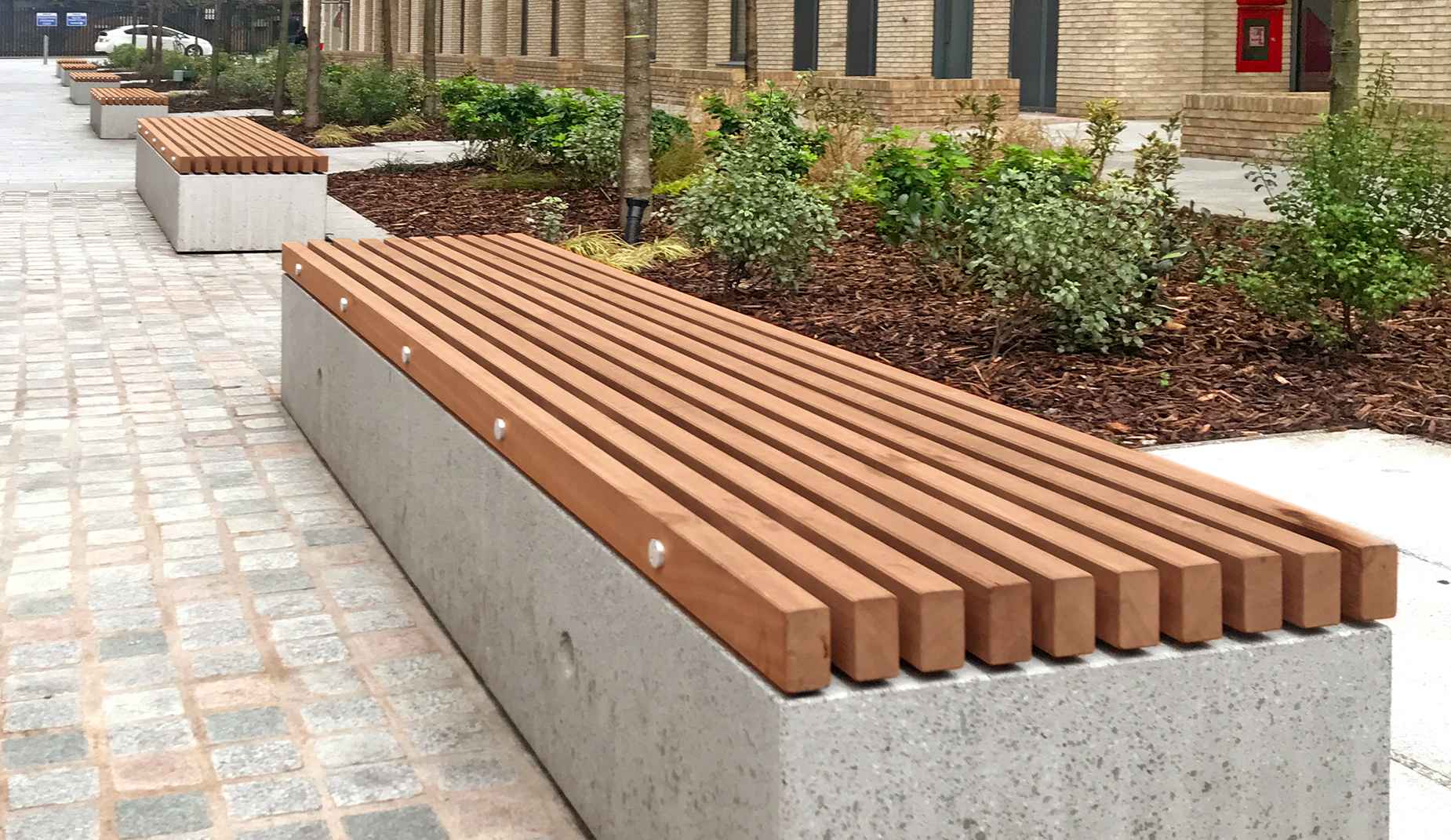 Soca bench in concrete Factory Furniture