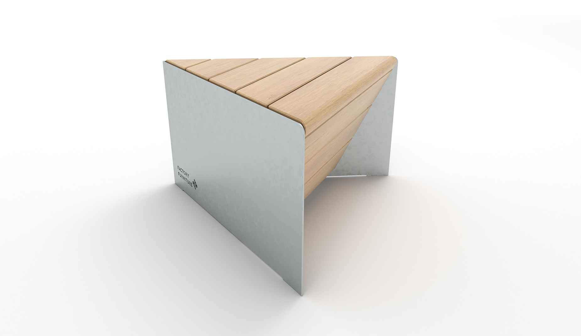 Sonobe bench in steel Factory Furniture