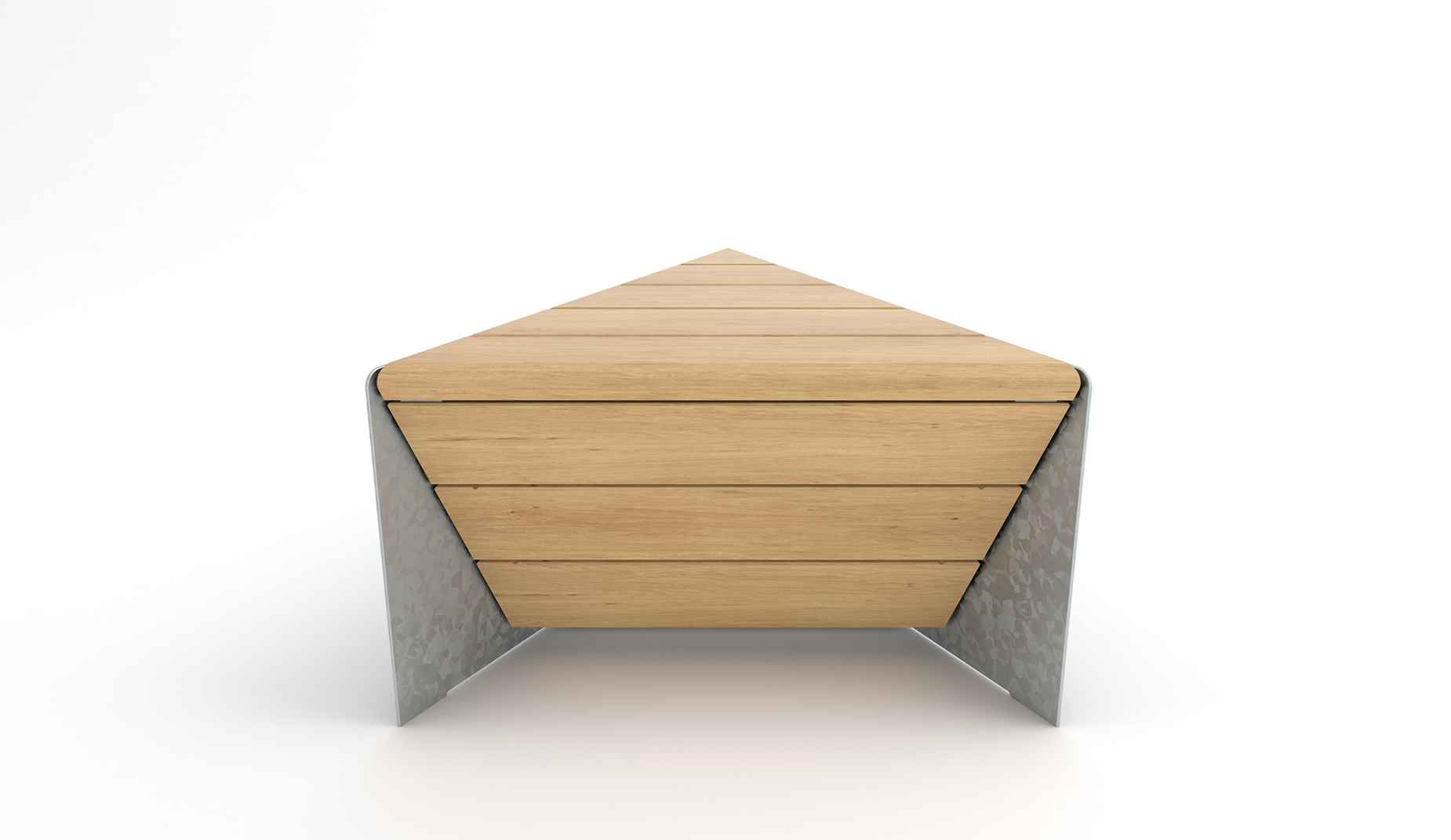 Sonobe bench in steel Factory Furniture