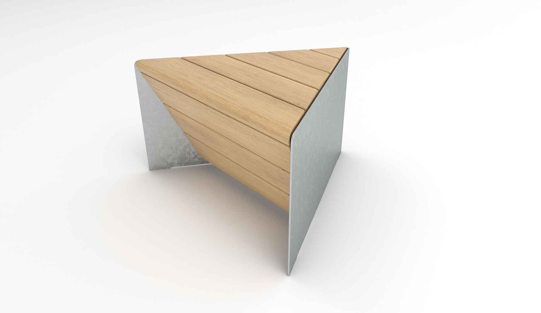 Sonobe bench in steel Factory Furniture