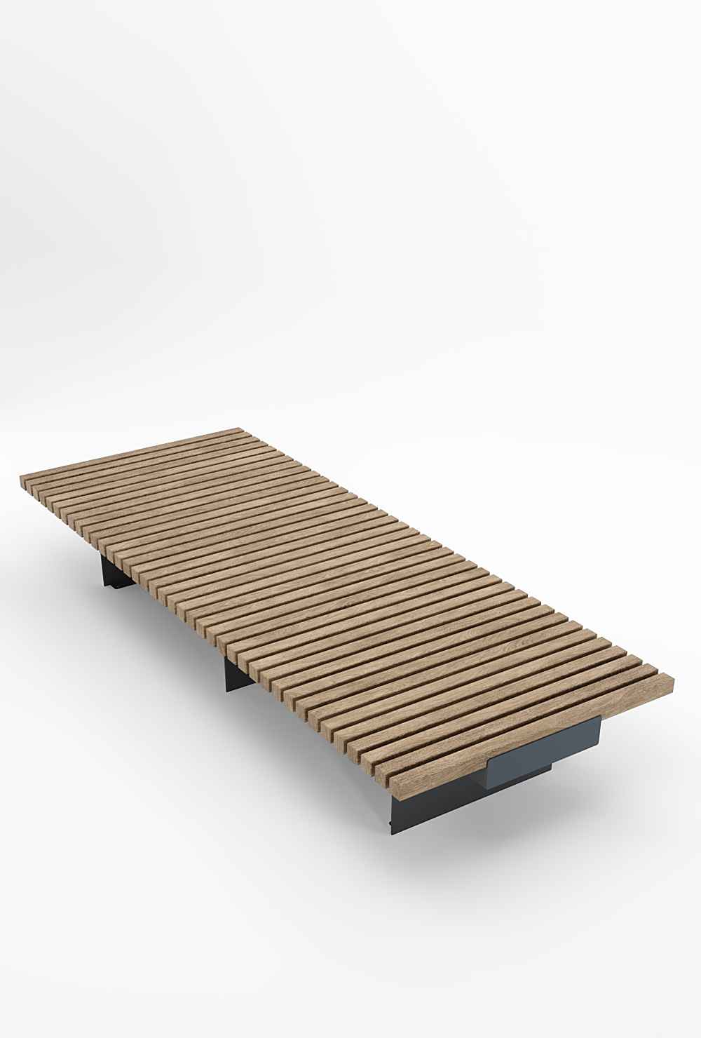 Ribbon Flat bench in hardwood Factory Furniture