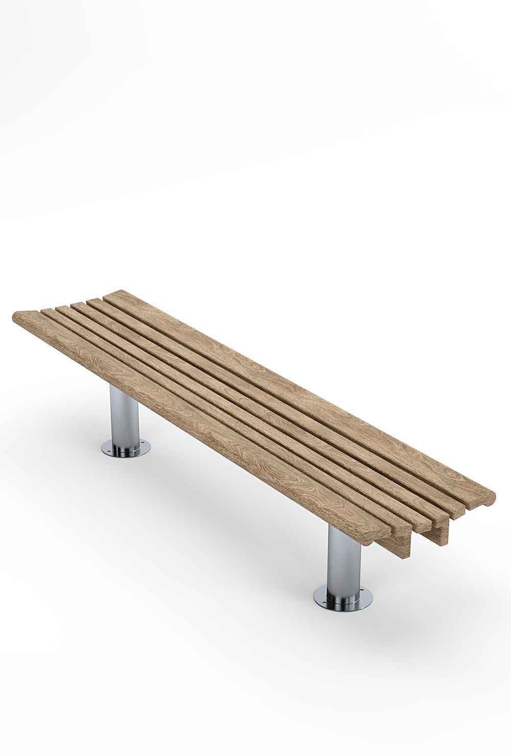 Scroll bench in hardwood Factory Furniture