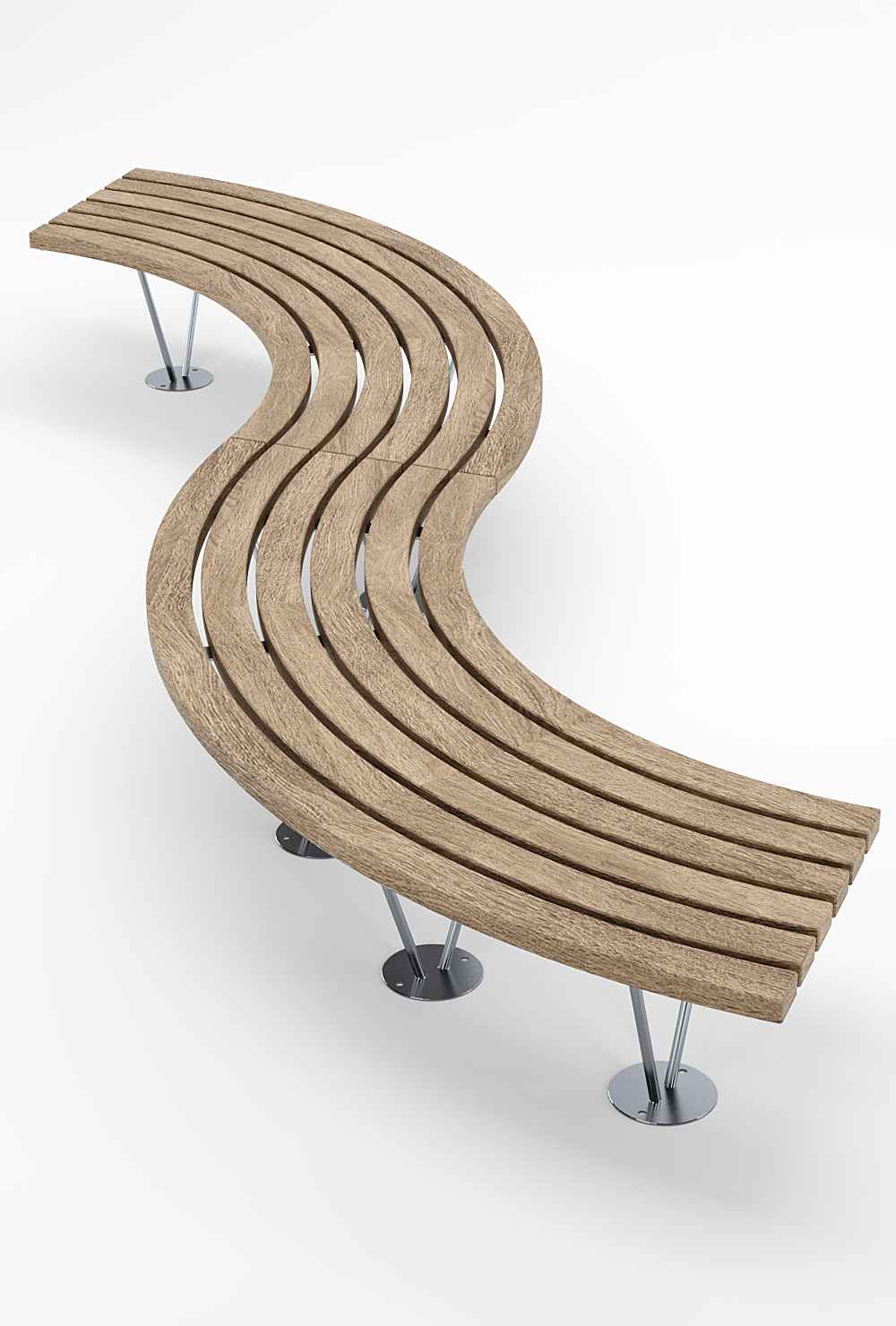 Sinu bench in hardwood Factory Furniture