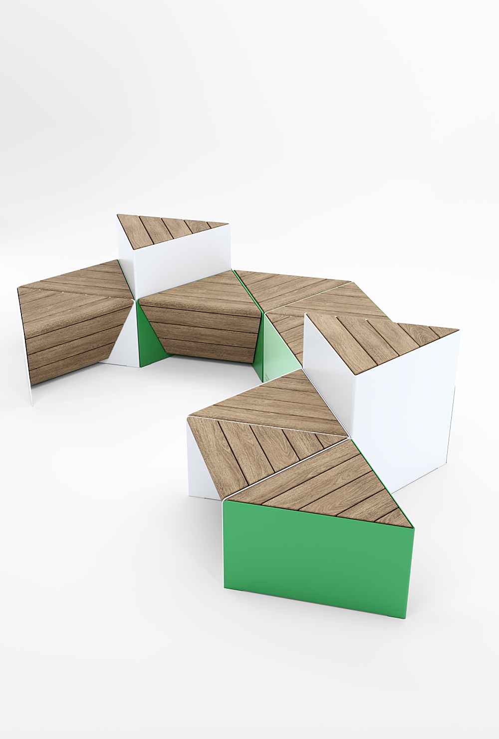 Sonobe bench in steel Factory Furniture