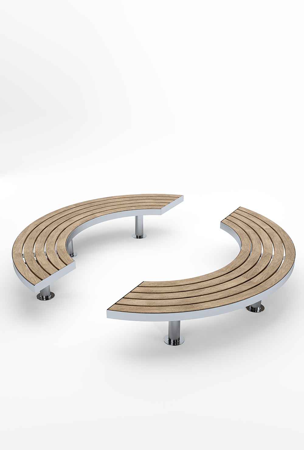 Tree Access bench in hardwood Factory Furniture