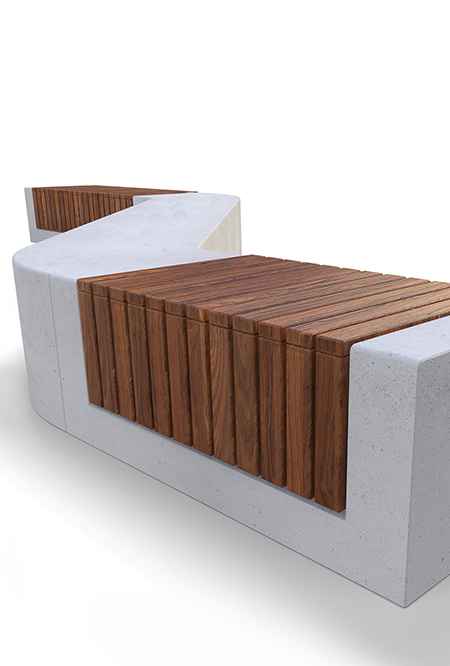 Rakt seat in concrete Factory Furniture