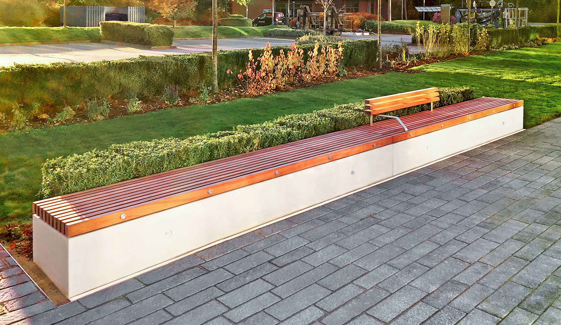 Soca bench in concrete Factory Furniture