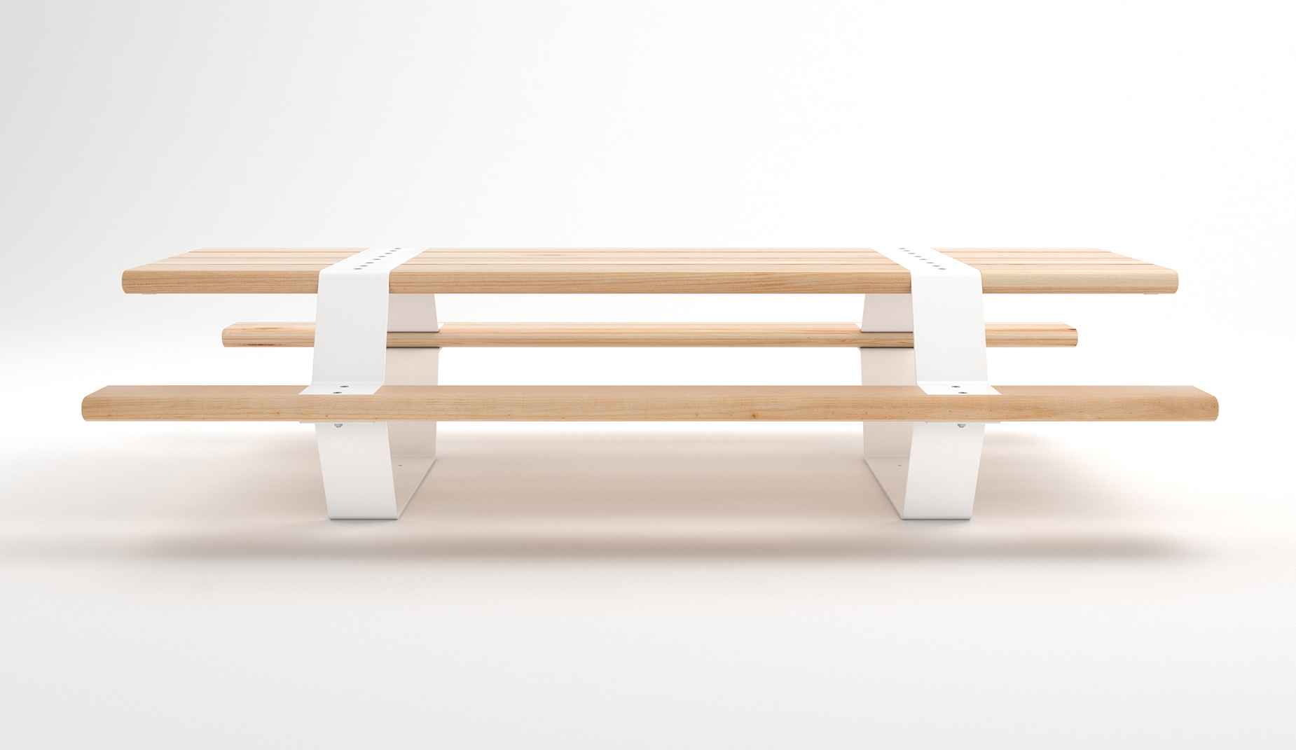 North picnic table in hardwood Factory Furniture