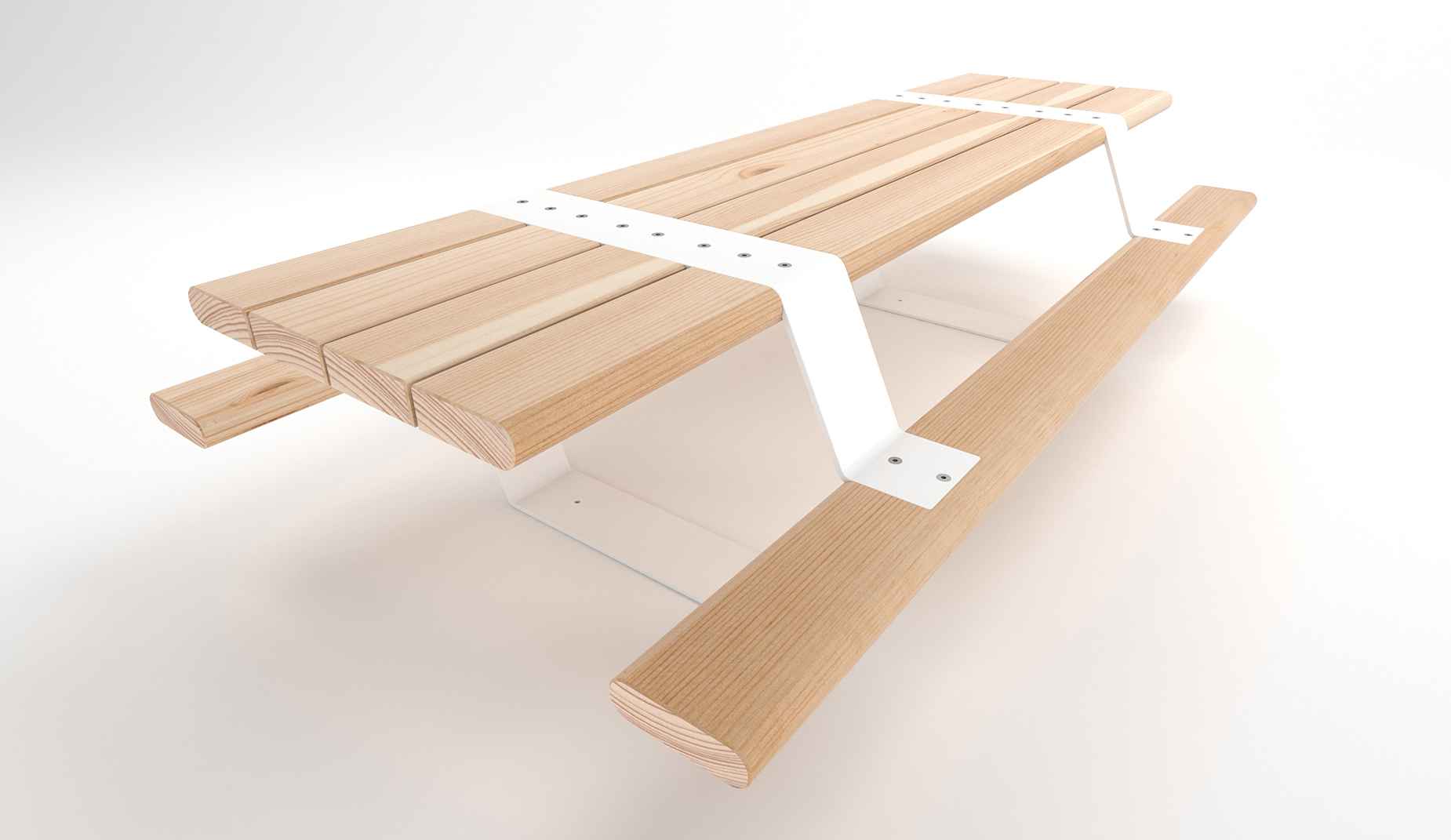 North picnic table in hardwood Factory Furniture