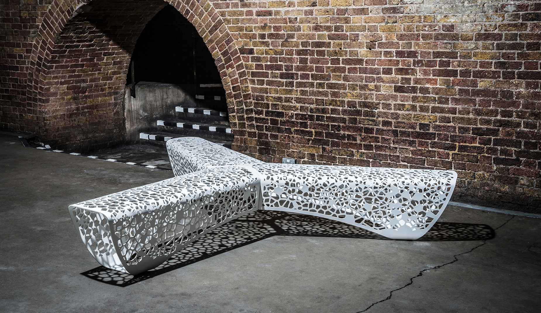 OSSO³  bench in metal Factory Furniture