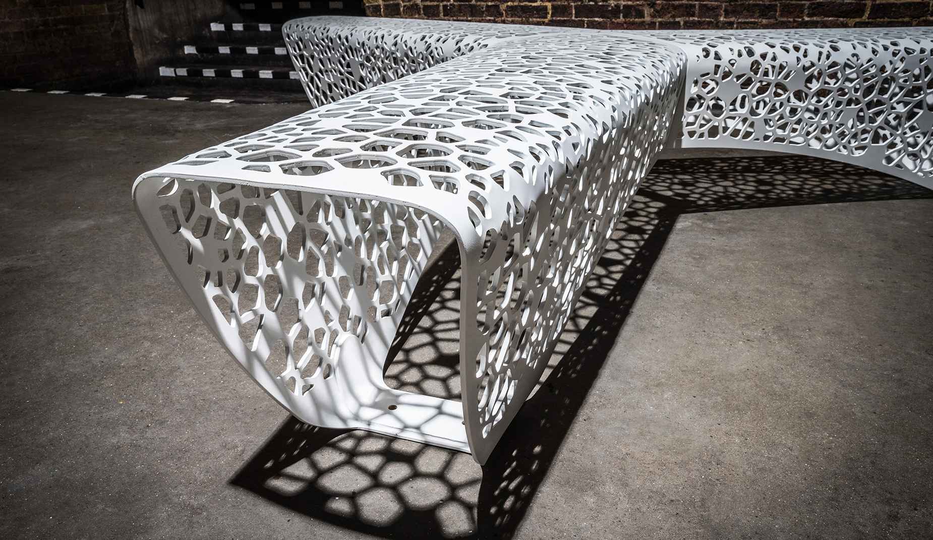 OSSO³  bench in metal Factory Furniture