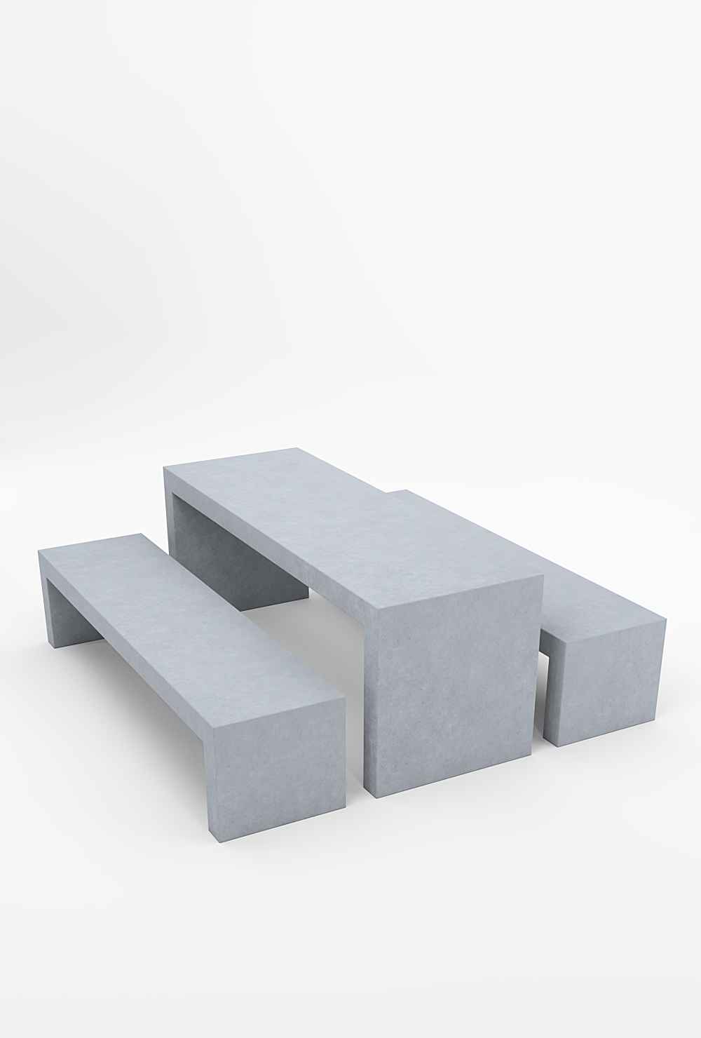 Bloc table in concrete Factory Furniture