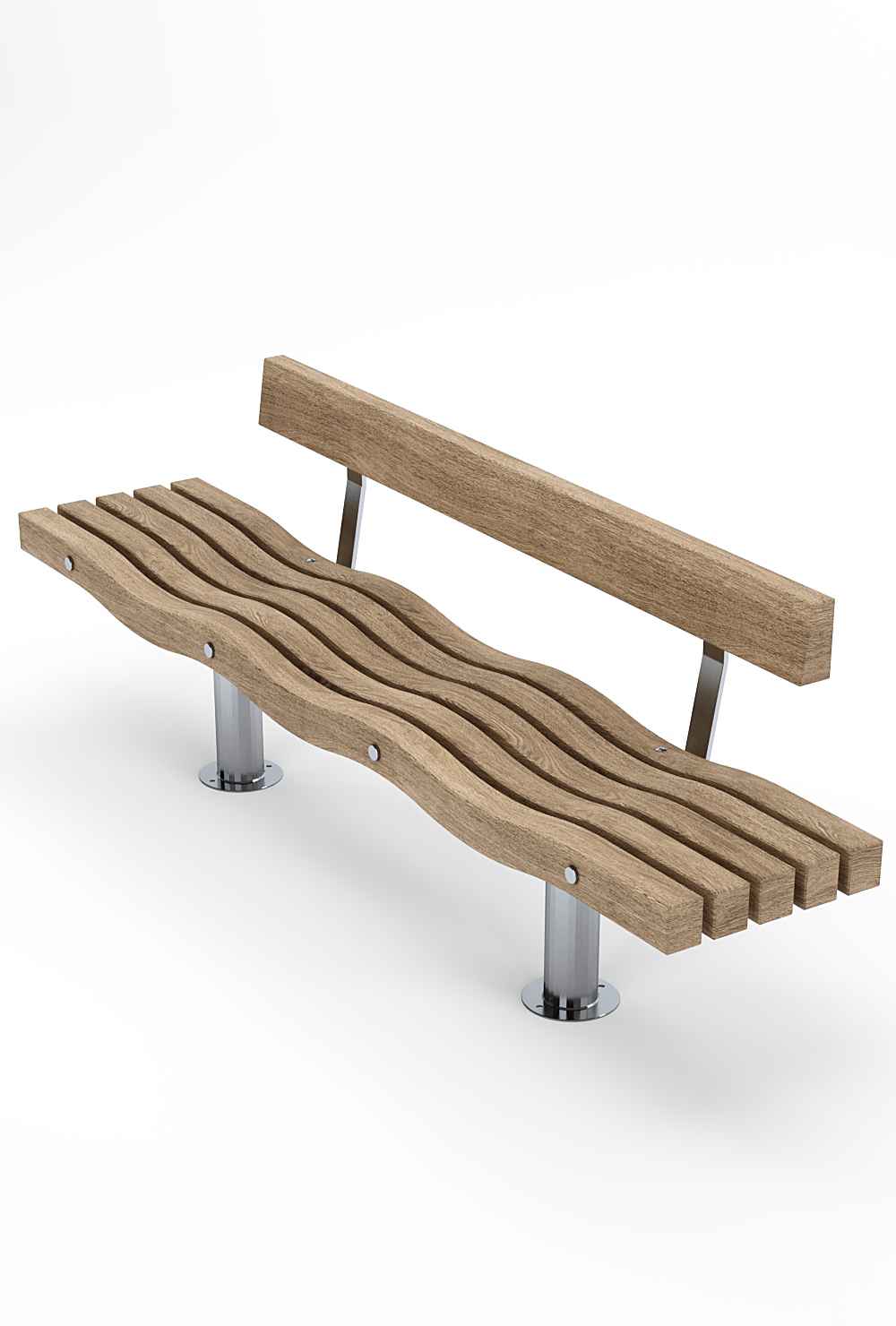 Serpentine seat in hardwood Factory Furniture