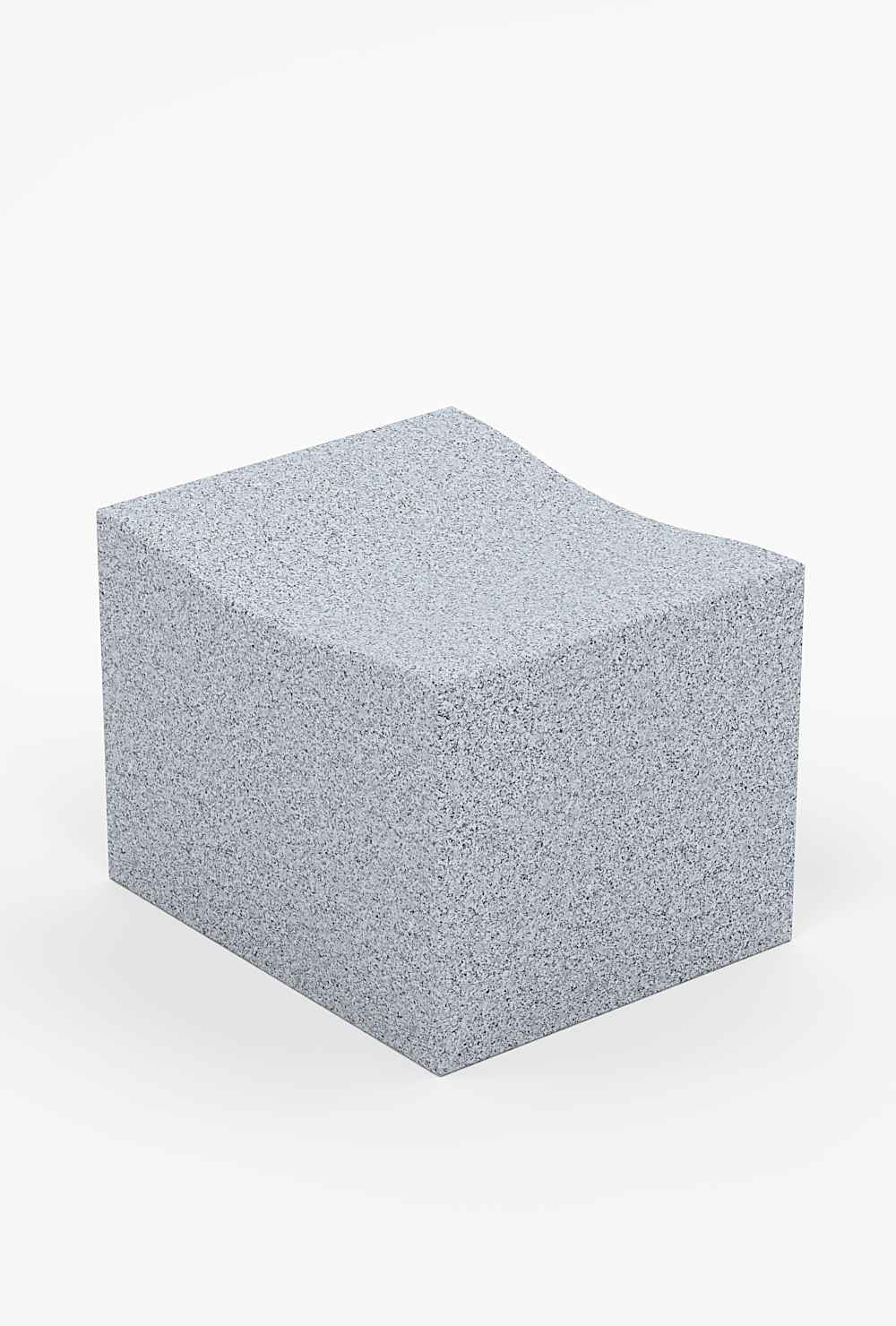 Serpentine stool in granite Factory Furniture