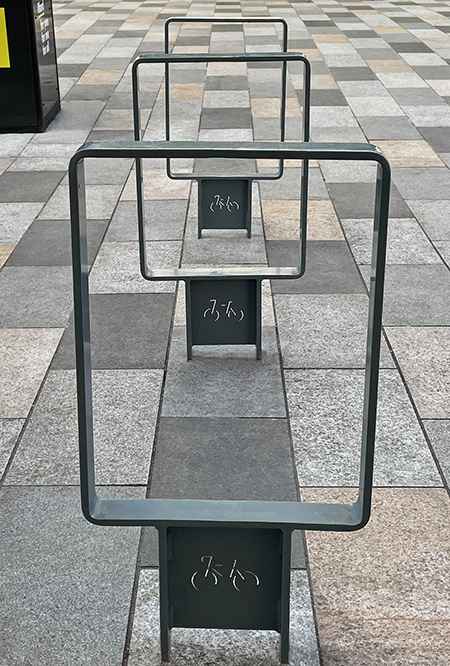 Murton Cycle Stand in steel Factory Furniture