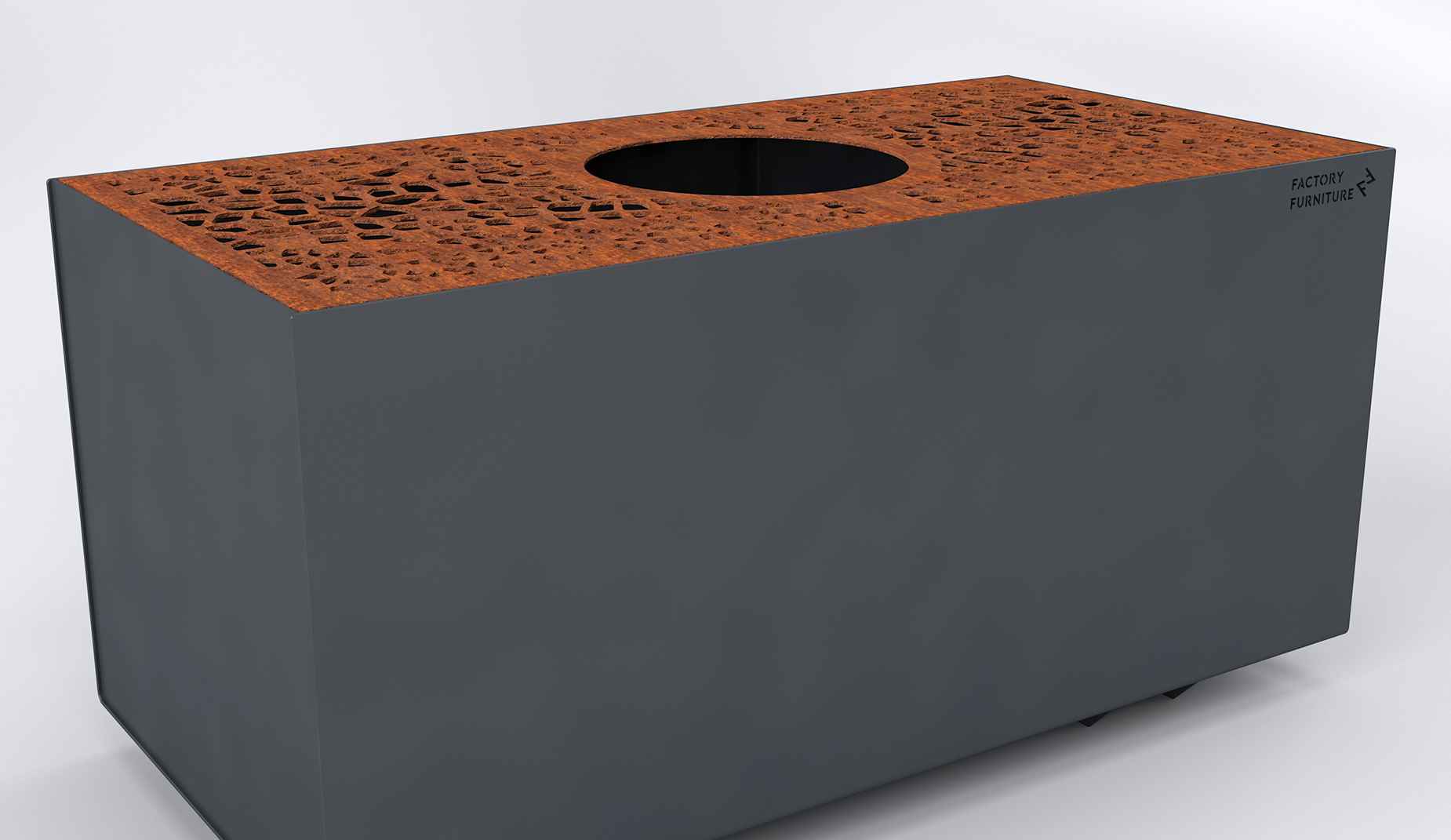 Osso Planter in steel Factory Furniture