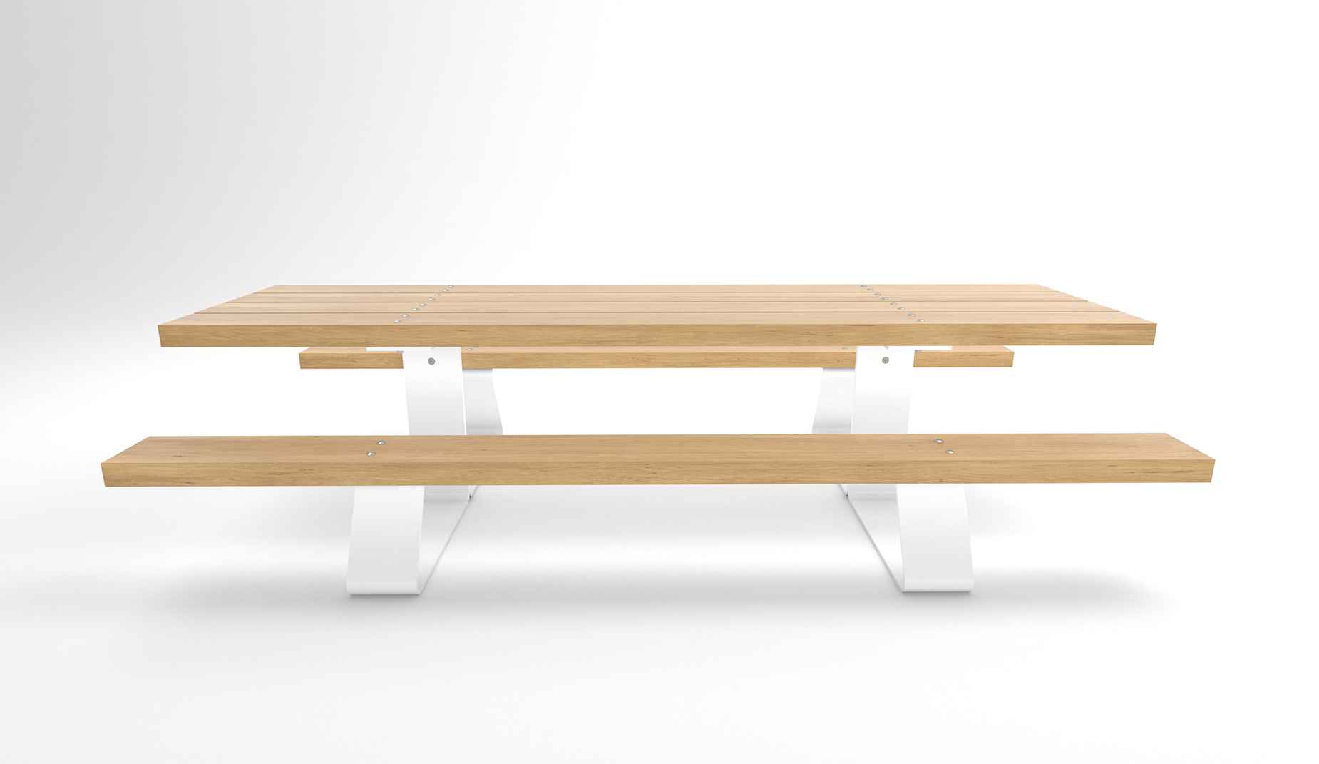 Pik free standing picnic table in hardwood Factory Furniture