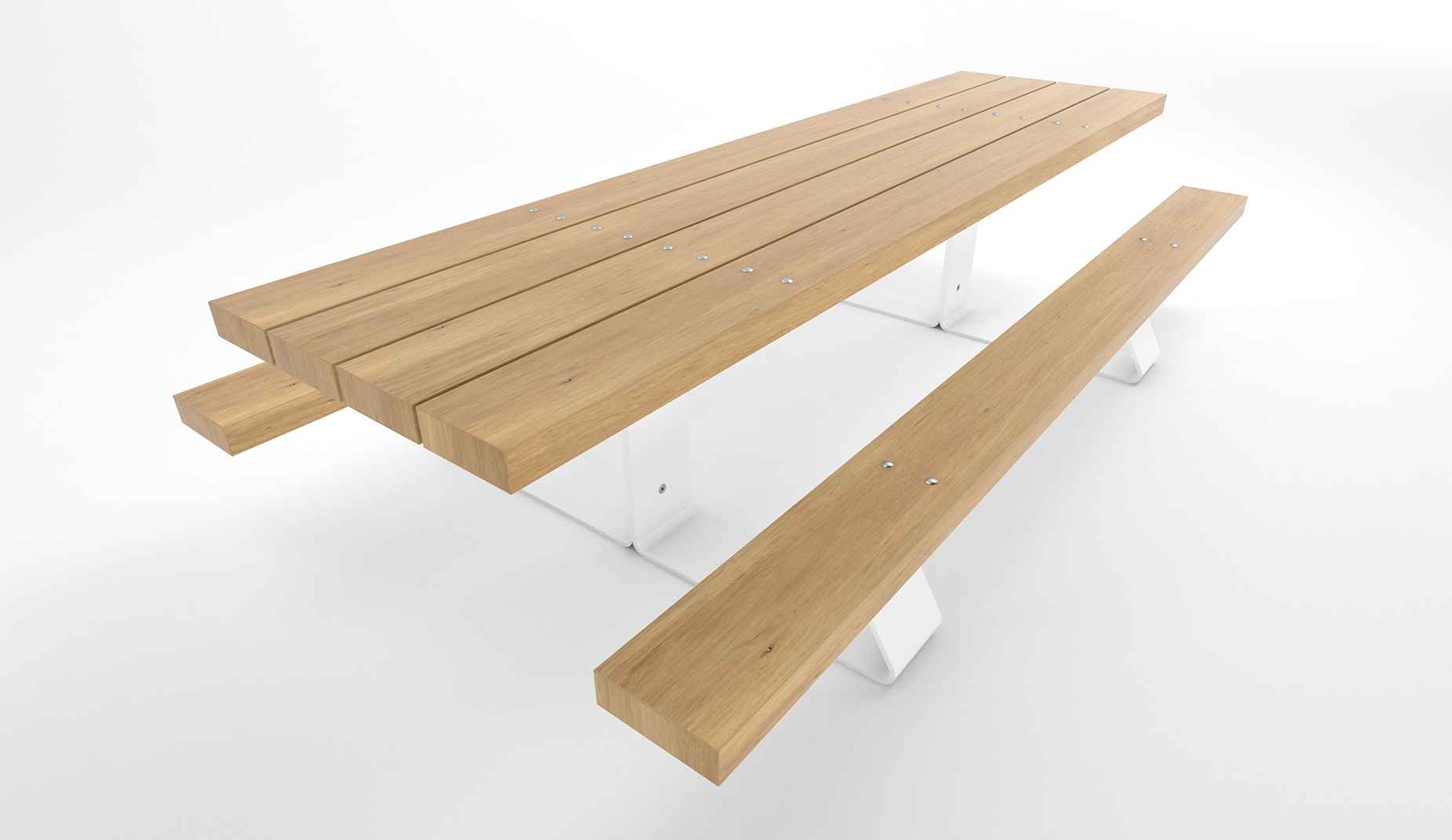 Pik free standing picnic table in hardwood Factory Furniture