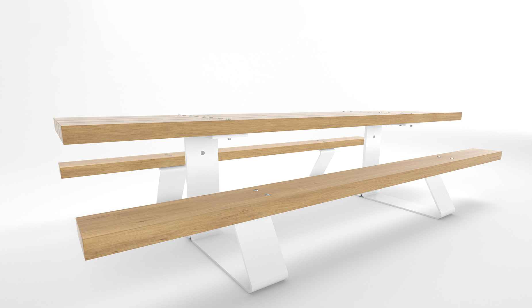 Pik free standing picnic table in hardwood Factory Furniture