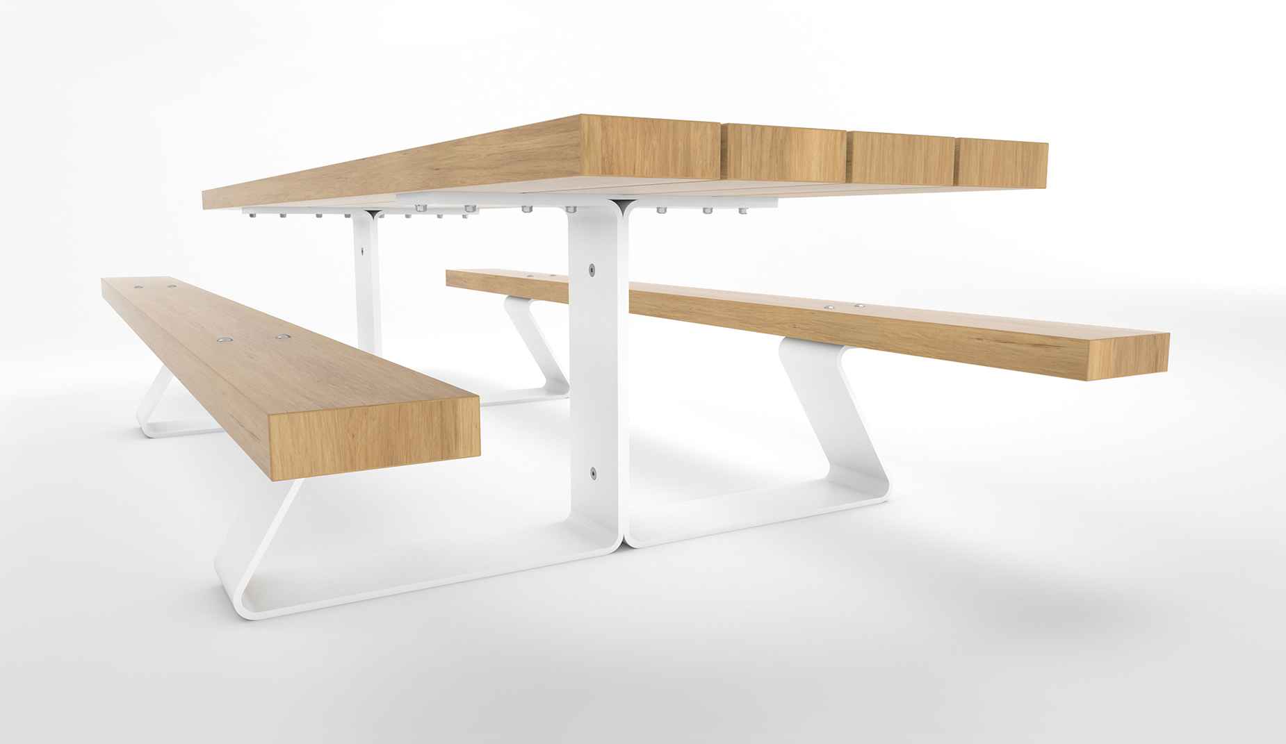 Pik free standing picnic table in hardwood Factory Furniture