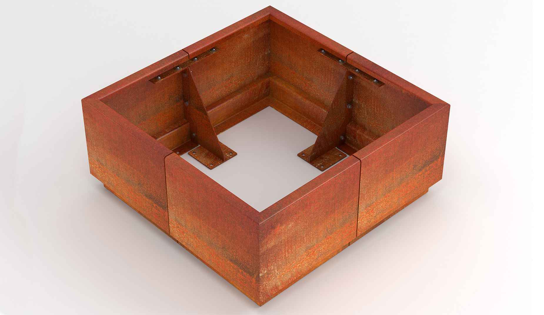 Cubit Fold Top Planter in hardwood Factory Furniture