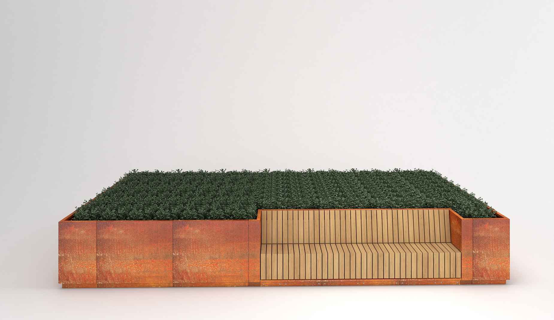 Cubit Fold Top Planter in hardwood Factory Furniture