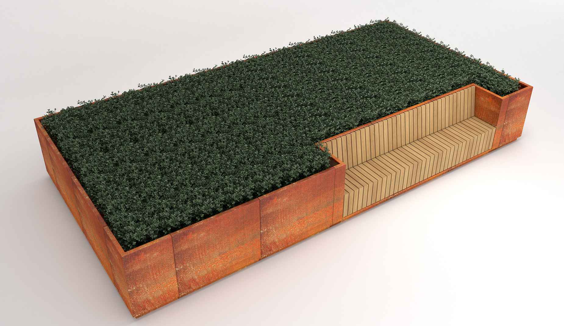 Cubit Fold Top Planter in hardwood Factory Furniture