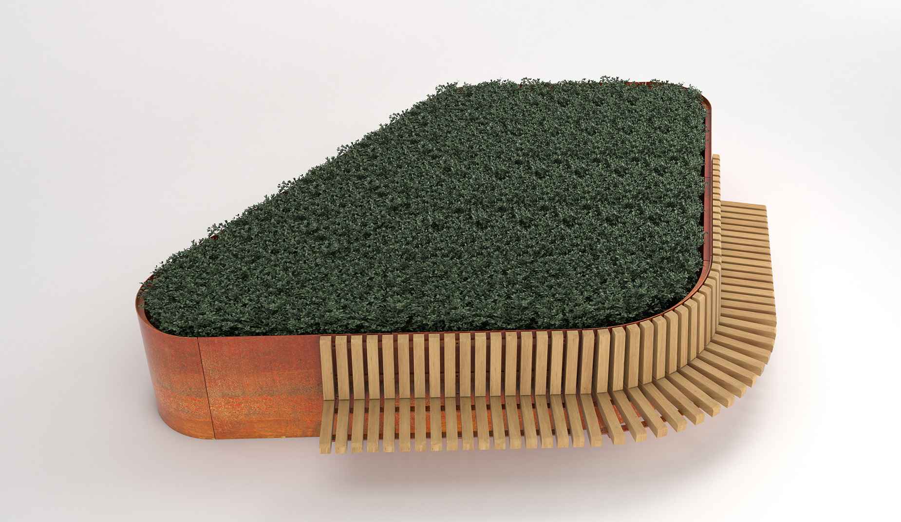 Cubit Edge Planter in hardwood Factory Furniture