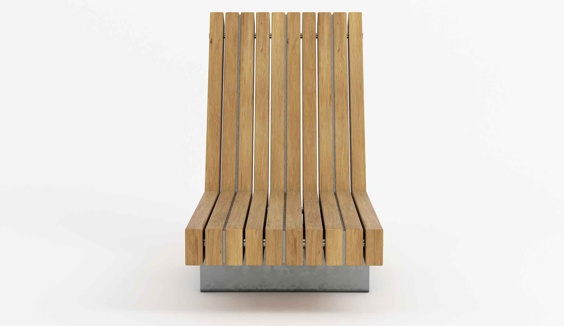 Quay Lounger in hardwood Factory Furniture