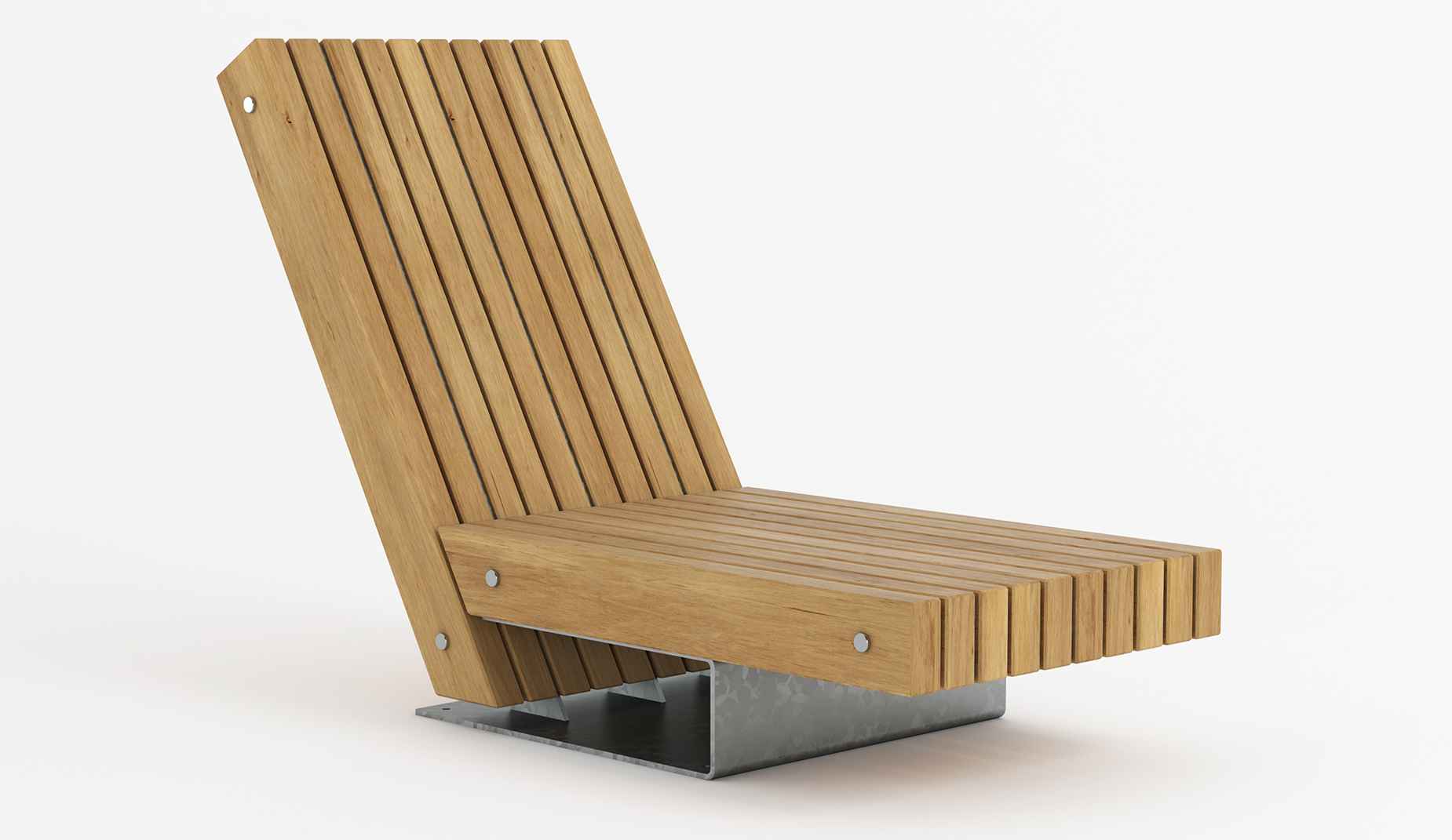 Quay Lounger in hardwood Factory Furniture