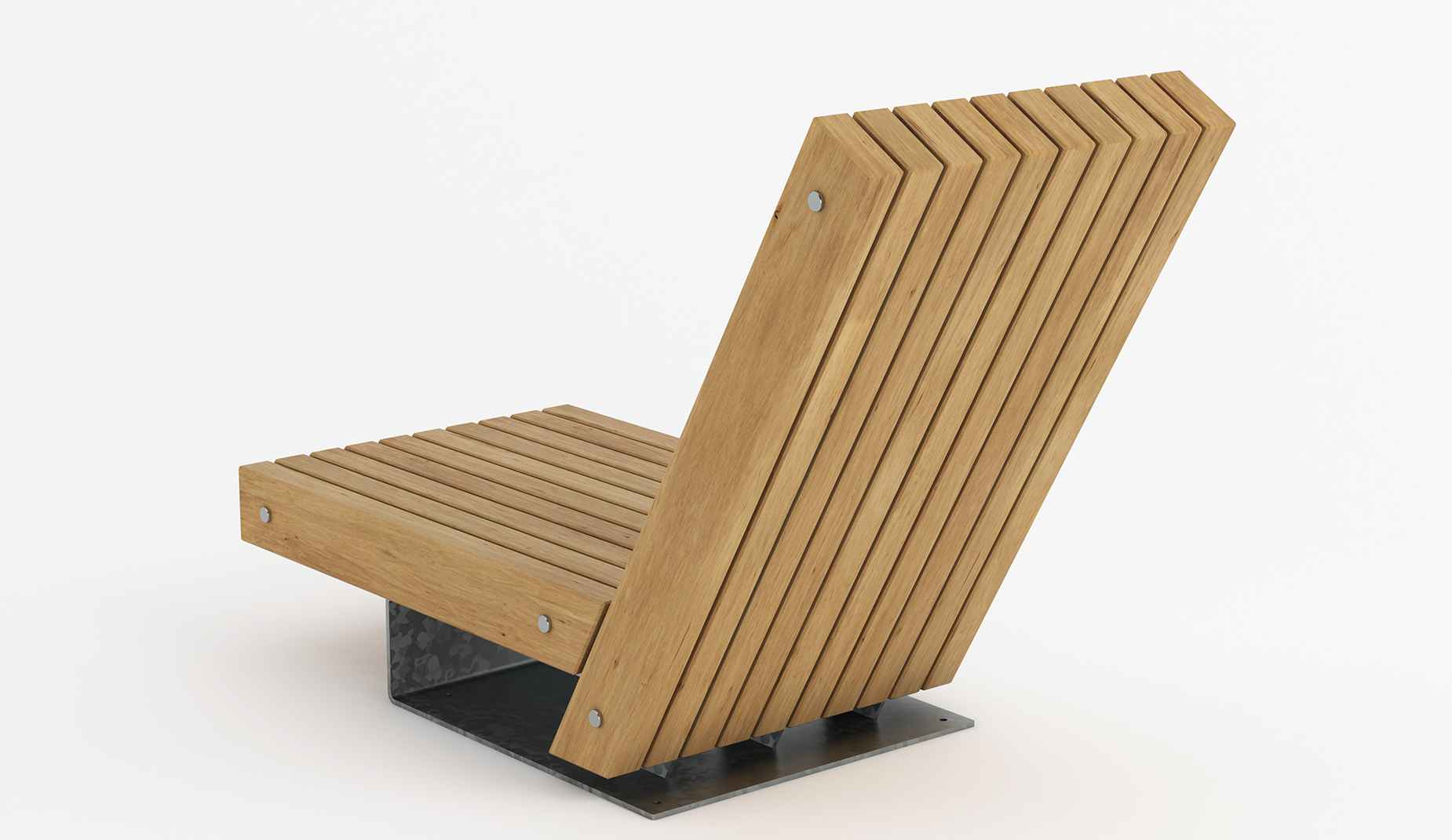 Quay Lounger in hardwood Factory Furniture