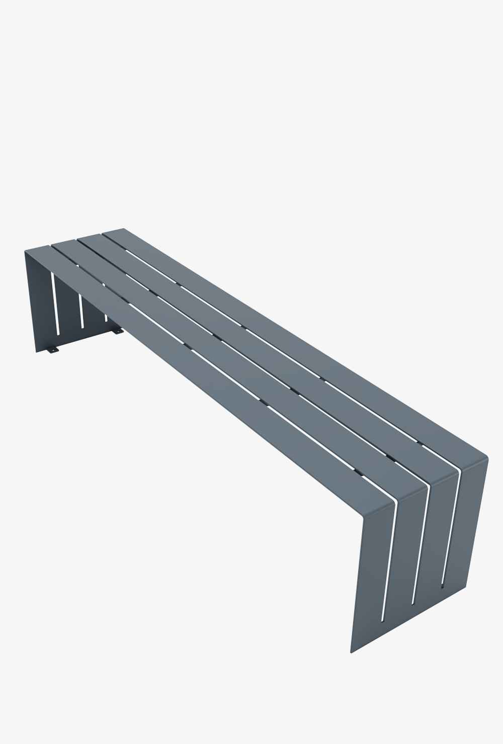 Bloc bench in steel Factory Furniture