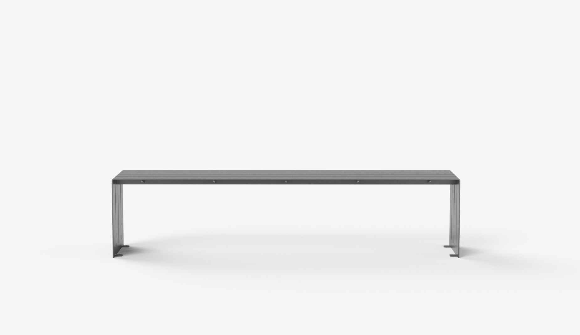 Bloc bench in steel Factory Furniture