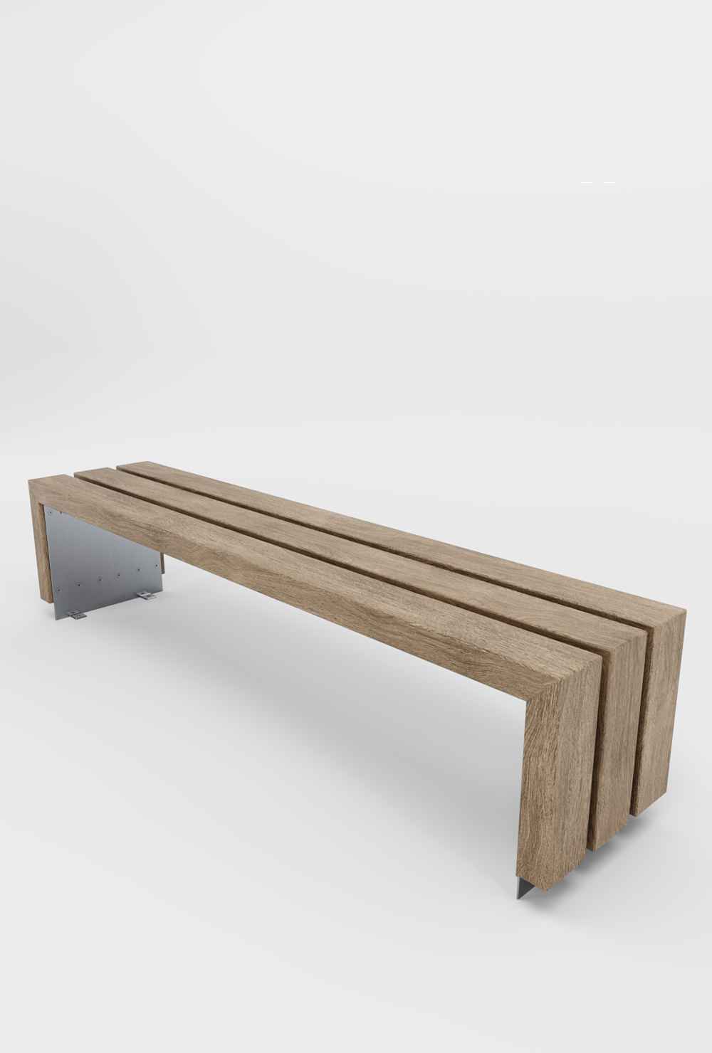 Bloc bench in hardwood Factory Furniture