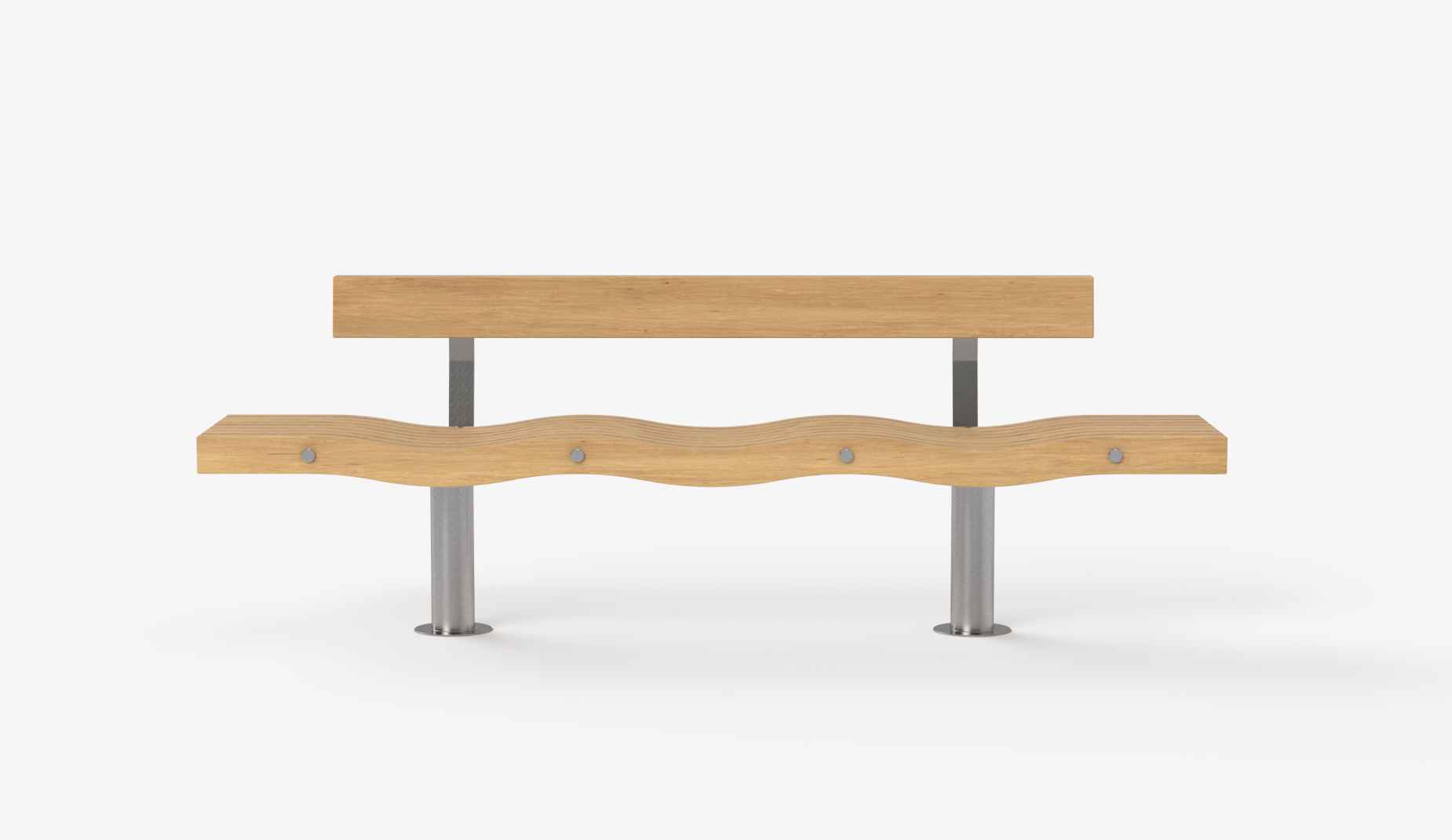 Serpentine seat in hardwood Factory Furniture