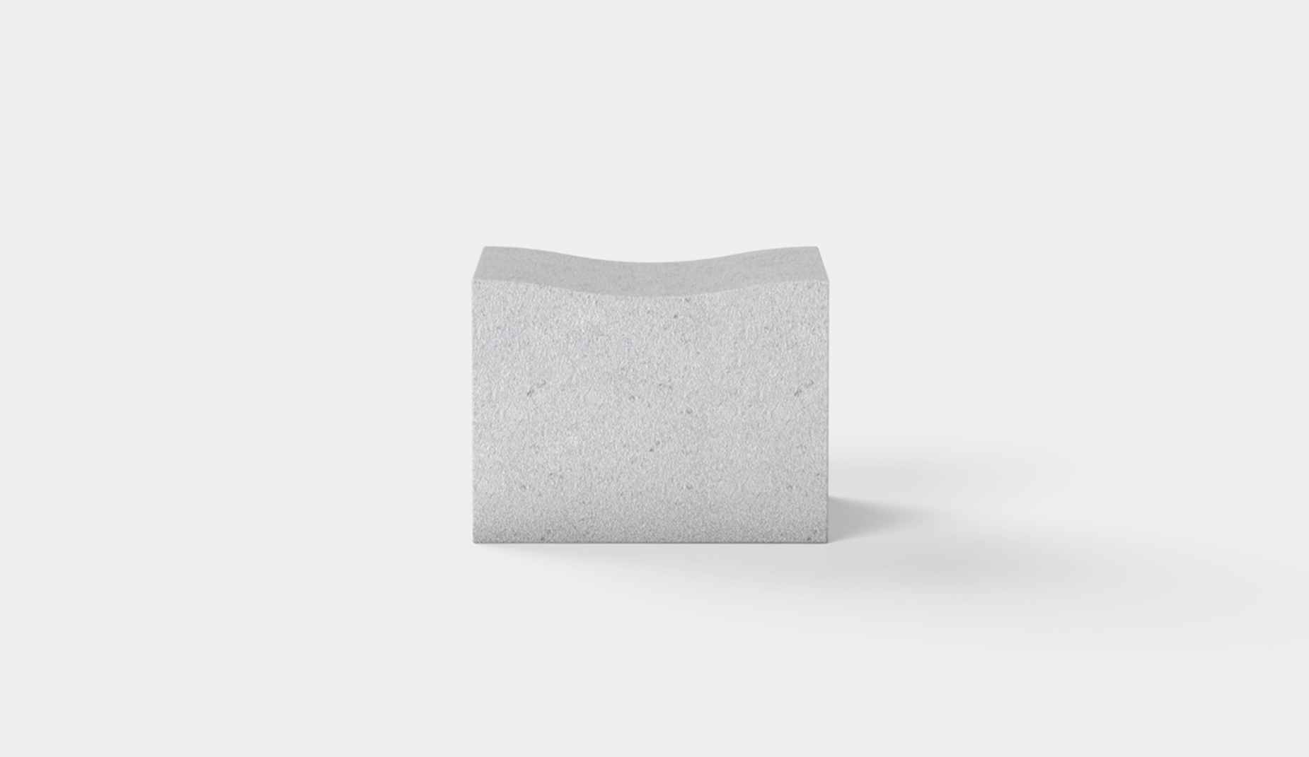 Serpentine stool in granite Factory Furniture