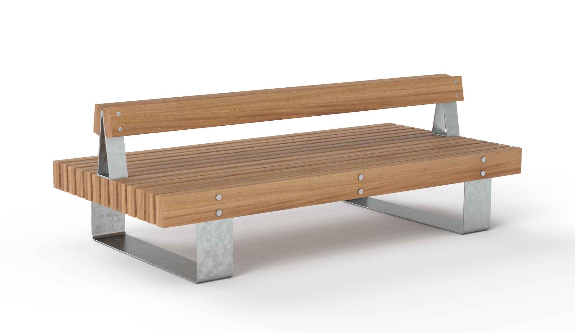 Quay Double seat in hardwood Factory Furniture