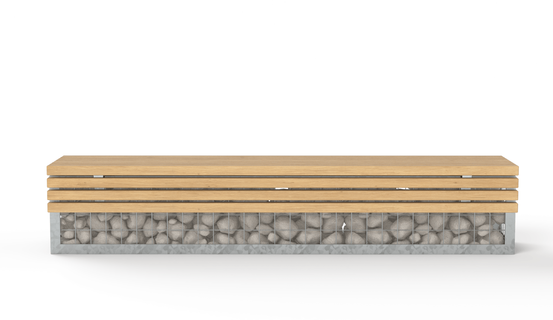 TORD Gabion Bench in hardwood Factory Furniture