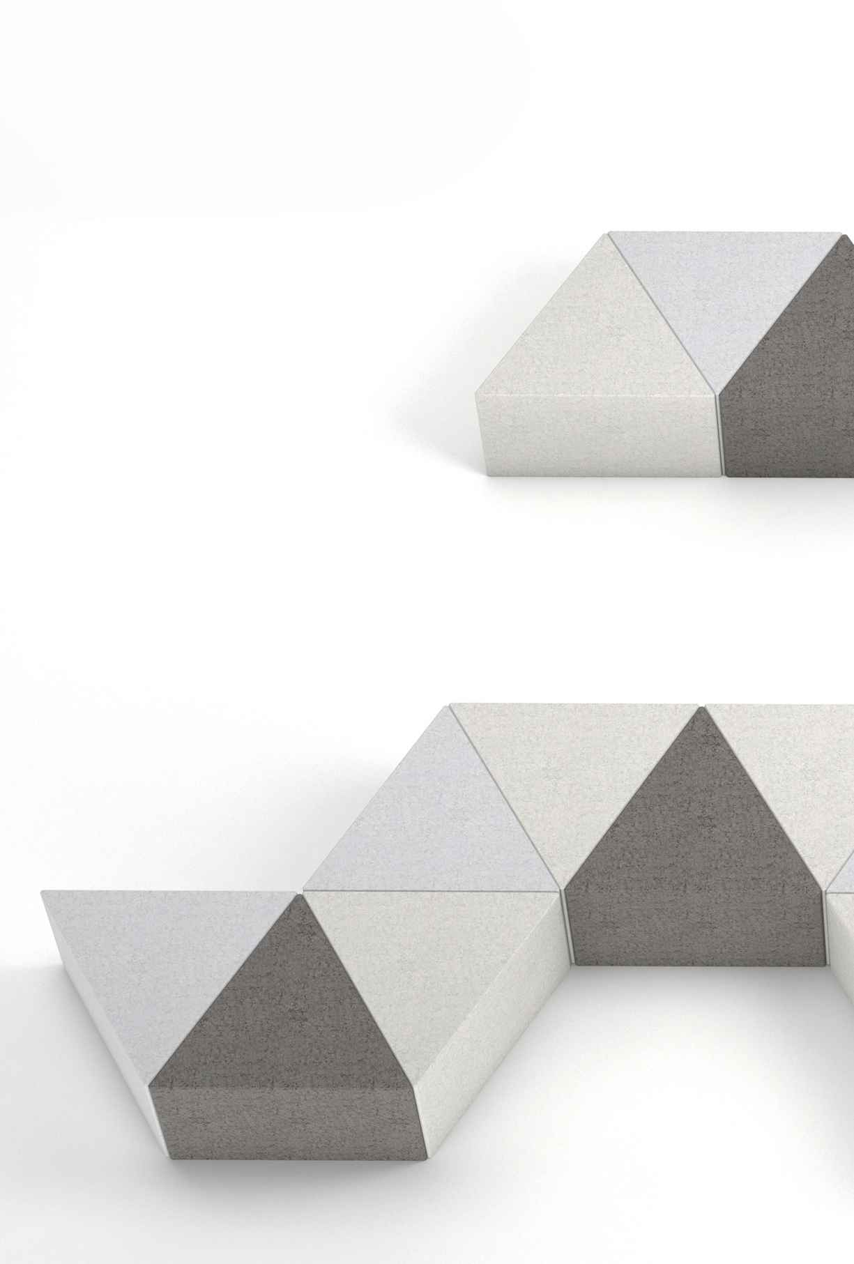 Sonobe bench in concrete Factory Furniture