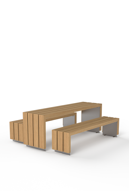 Bloc table in hardwood Factory Furniture