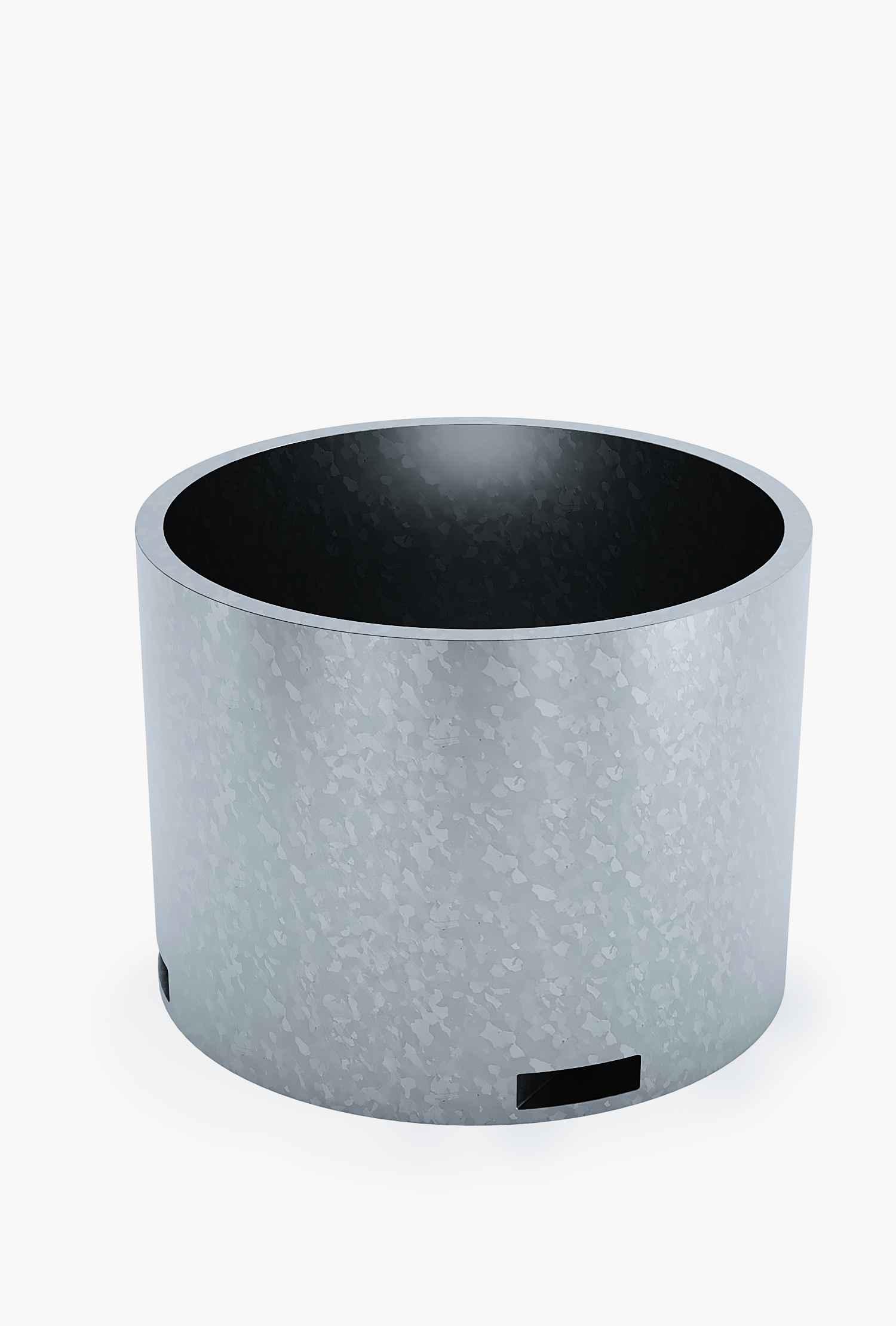Galvanised Round Planter in steel Factory Furniture