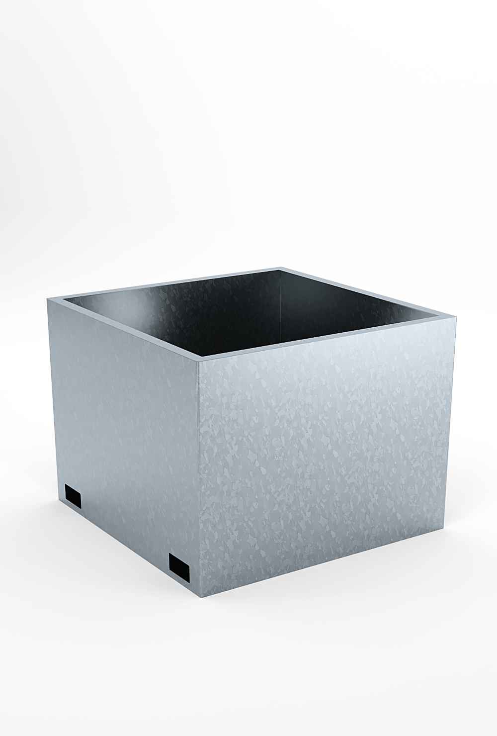 Galvanised Square Planter in steel Factory Furniture