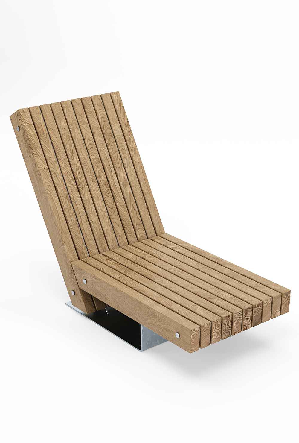 Quay Lounger in hardwood Factory Furniture