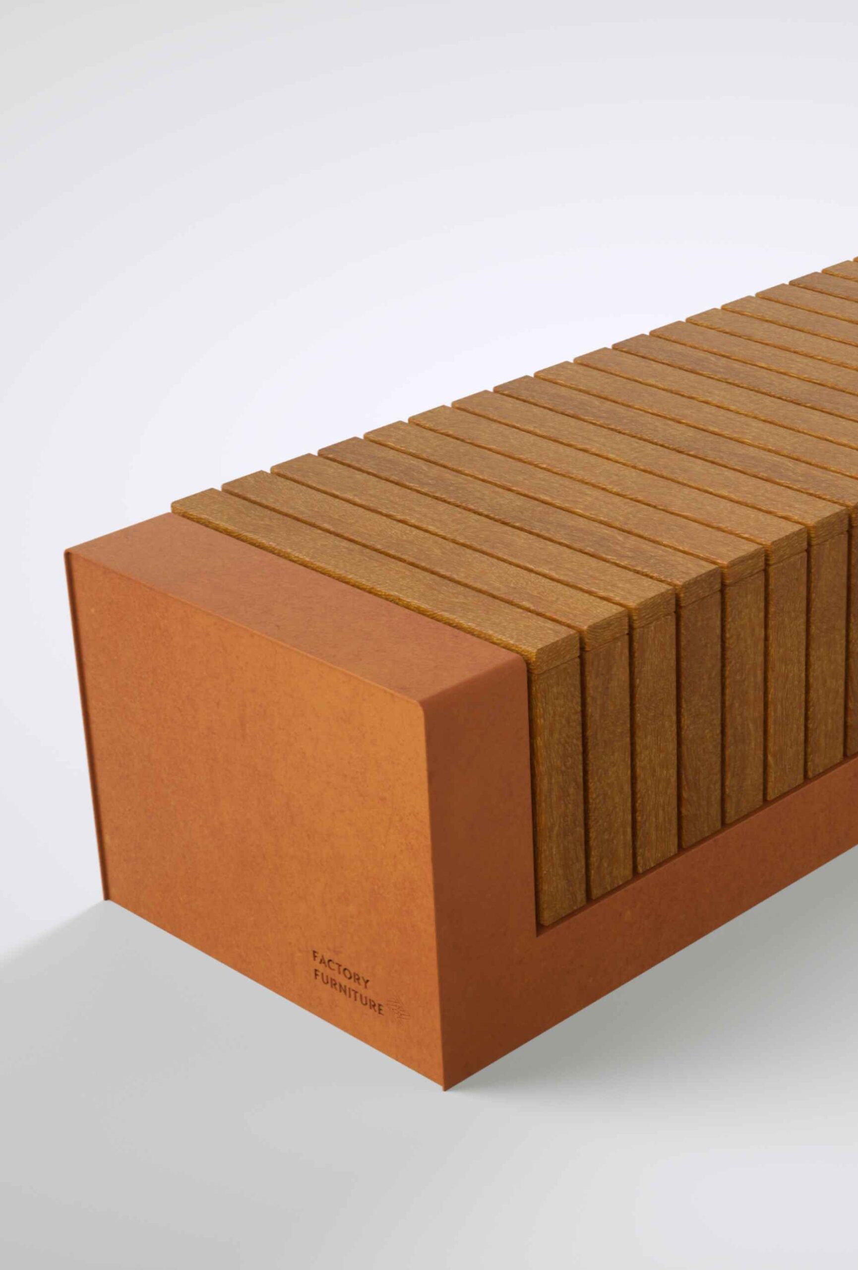 Rakt bench in steel Factory Furniture