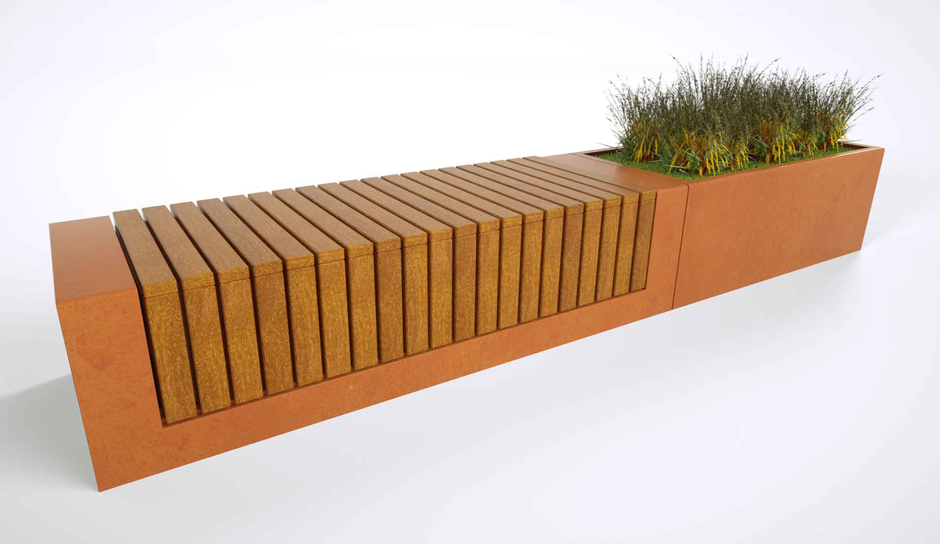 Rakt Planter in steel Factory Furniture