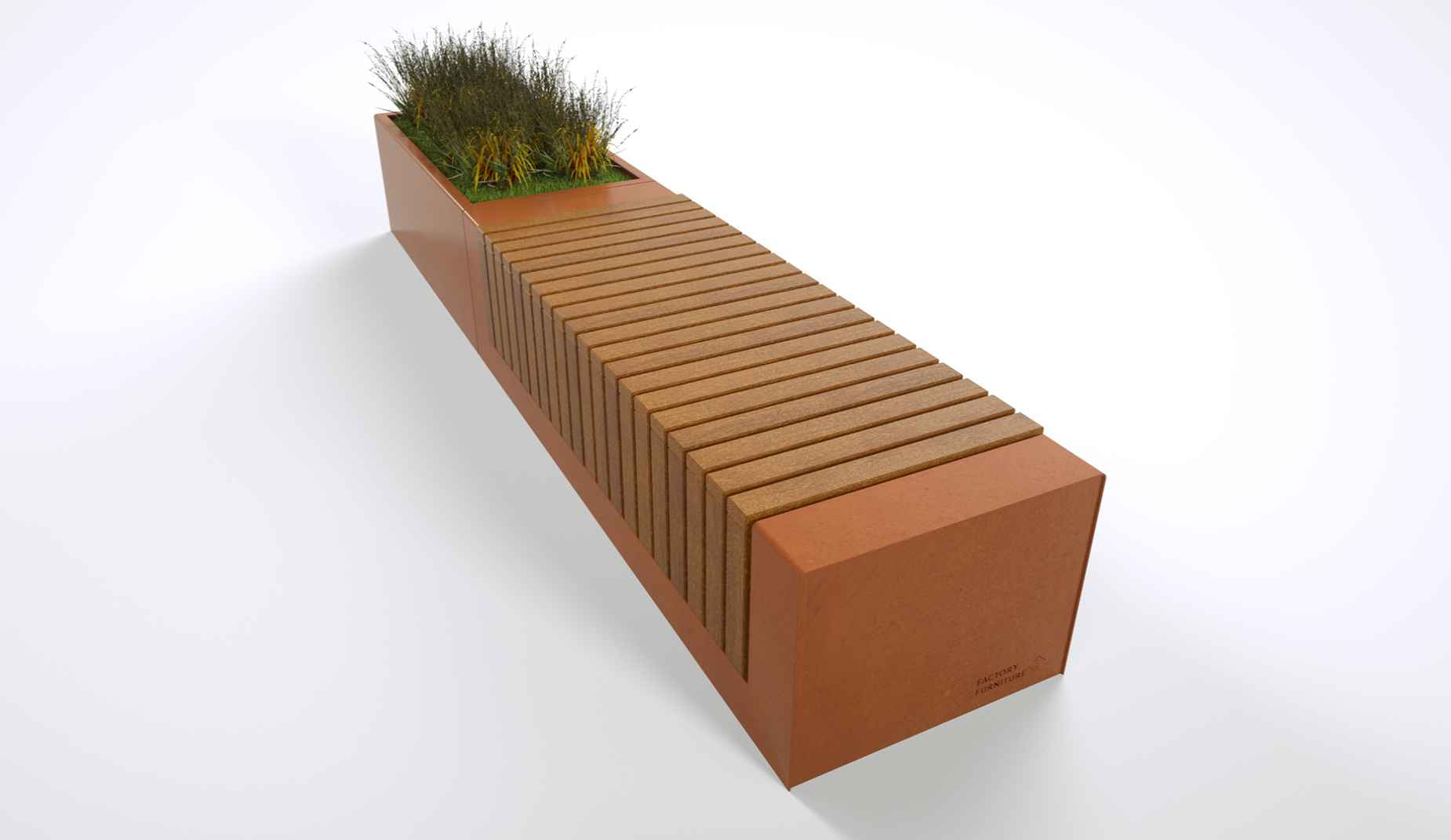 Rakt Planter in steel Factory Furniture
